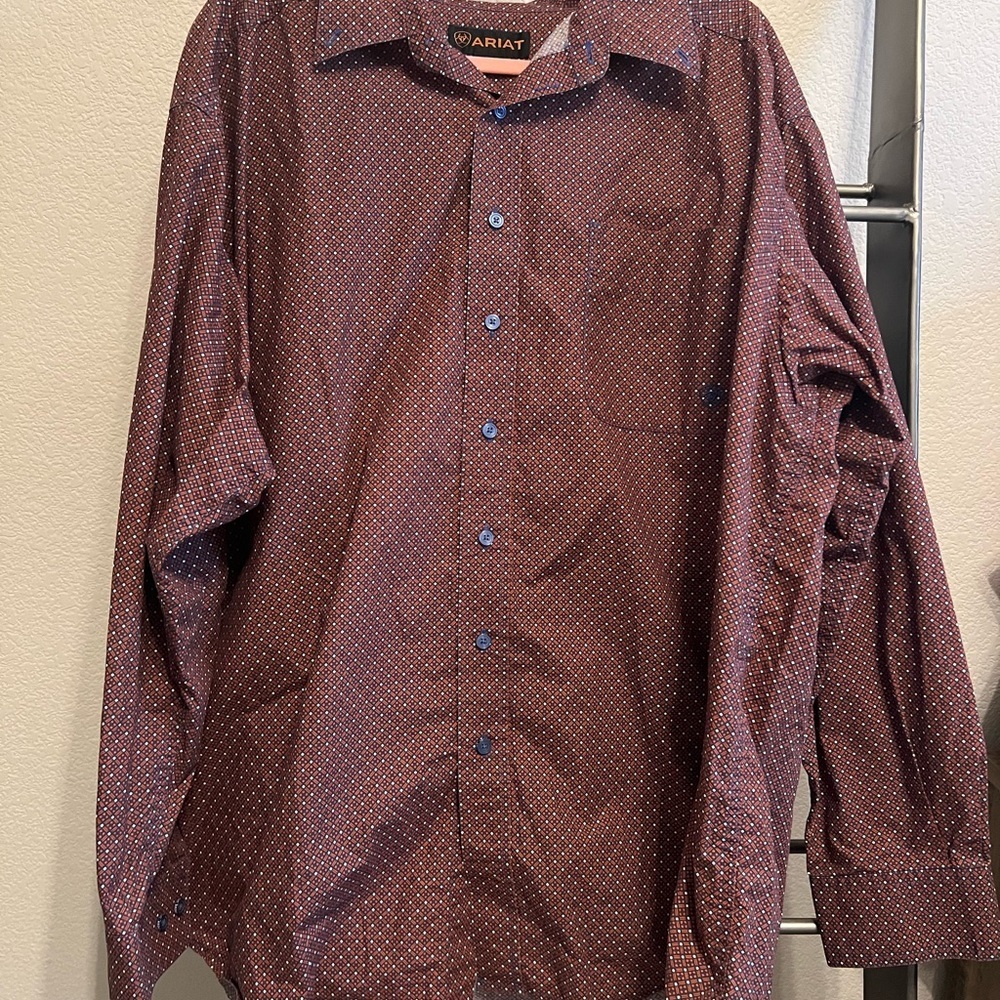 Ariat Men's Red Button-Up Shirt